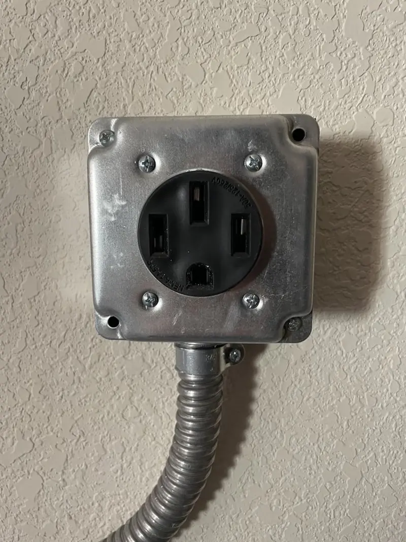 NEMA 14-50 outlet installed for Smart Home Electrical in Virginia