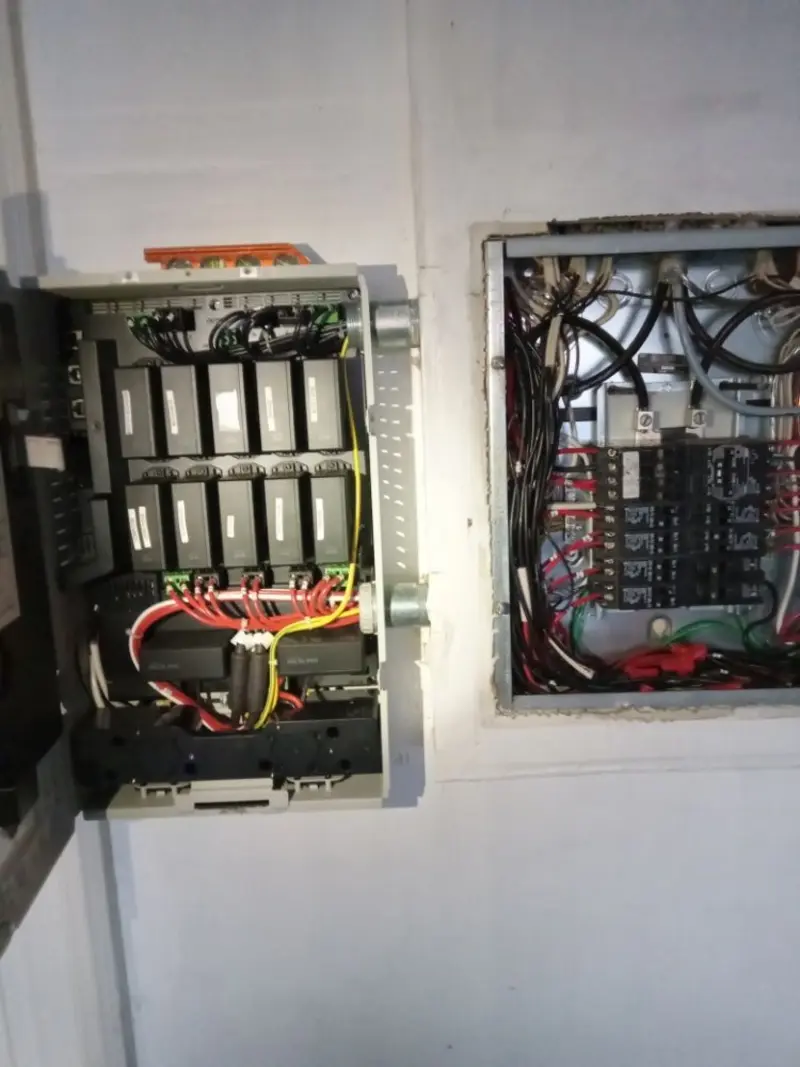 Electrical panel upgrade completed for Security Camera Wiring in Virginia